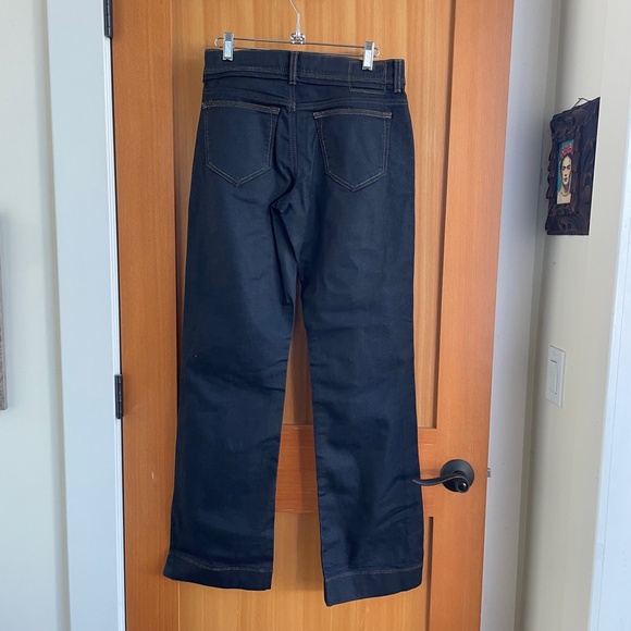 DKNY DARK Low-rise Unwashed Jeans Wide Straight Leg NWT - Picture 9 of 15